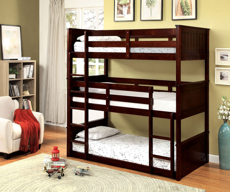Triple Stacked Bunk Bed