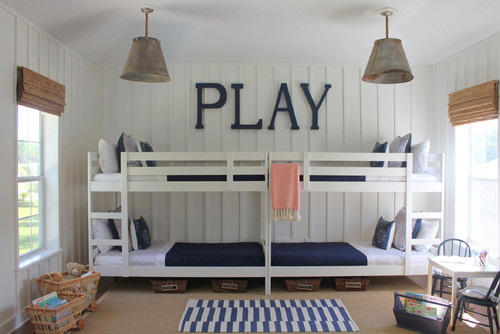 White Navy Bunk Beds