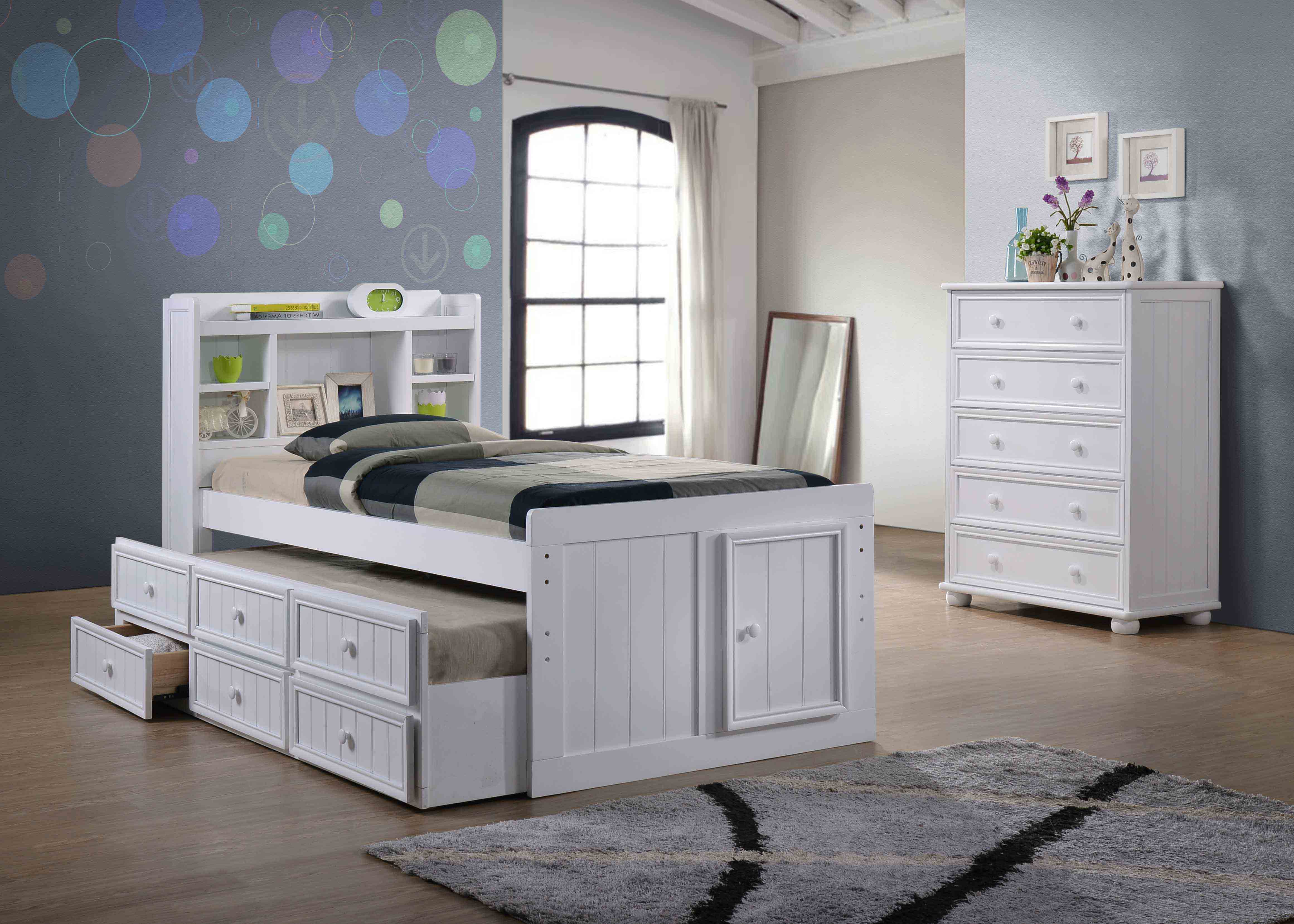 Dillon Twin Bookcase Captain's Bed