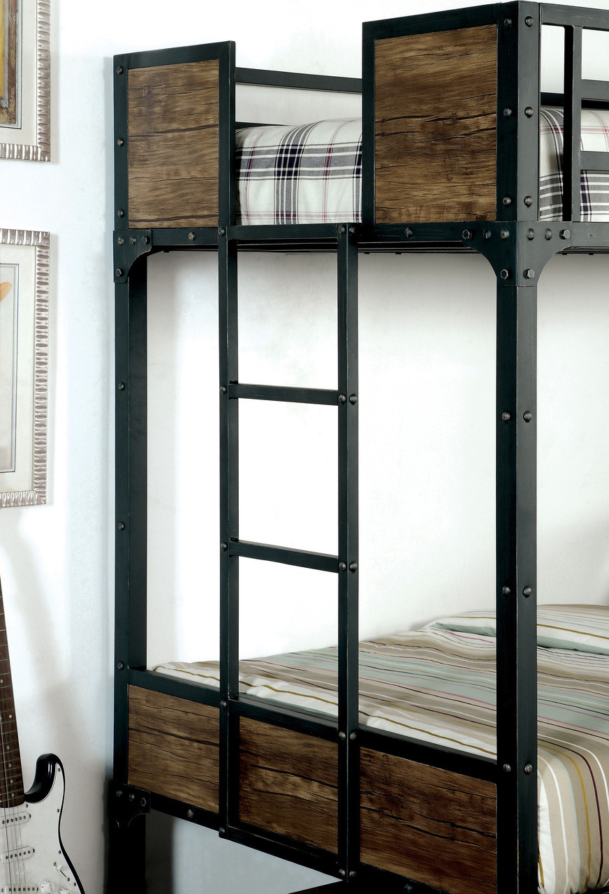 industrial full bed furniture of america industrial wood full bunk bed headboard metal over industrial full bed furniture of america industrial wood full bunk bed headboard metal over