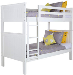 Modern Cottage Twin Bunk Bed in white