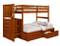 Honey Pine Twin Full Bunk with Steps and Storage Drawers