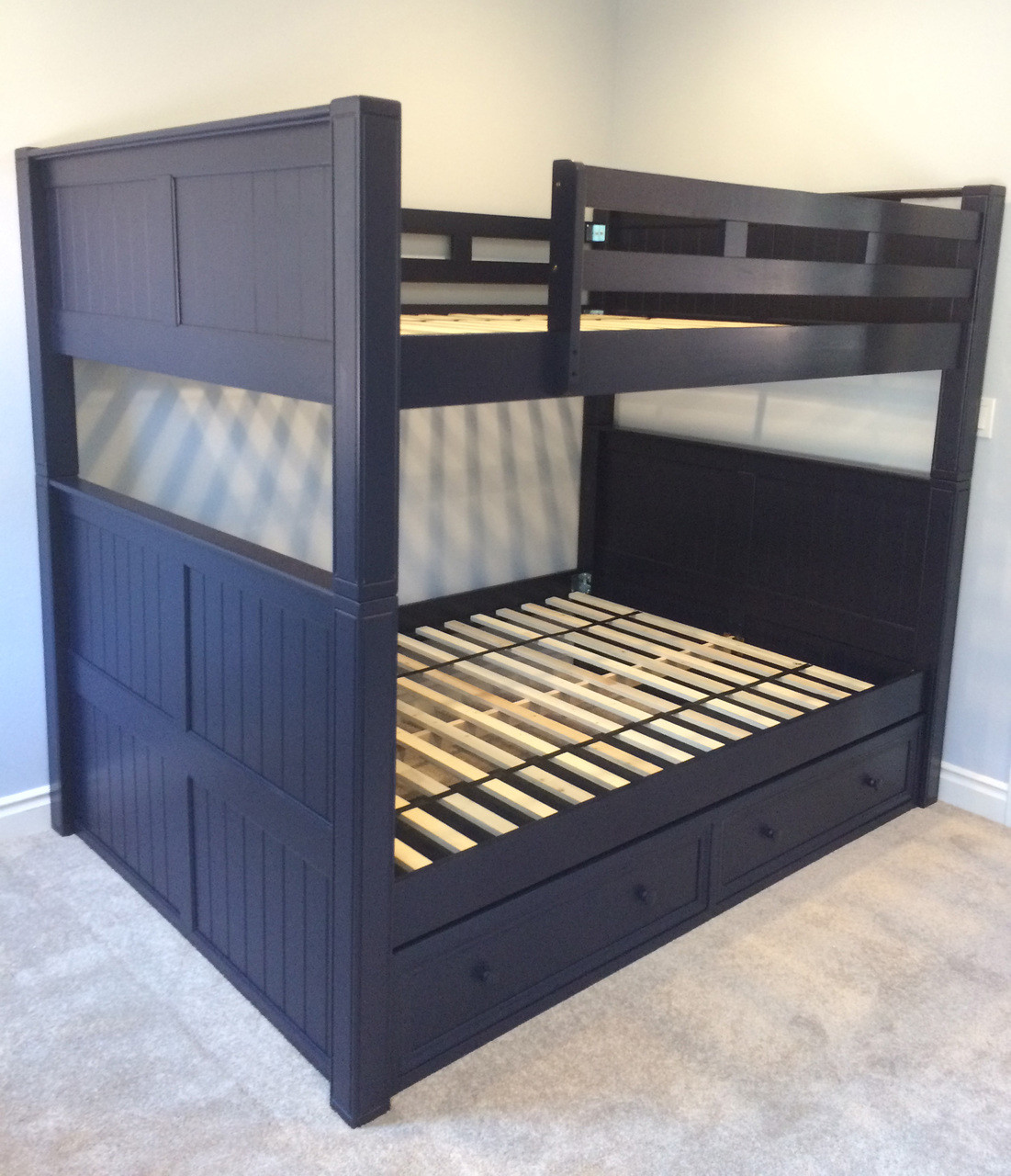 bunk beds with drawers full size navy blue finish shown with under bed drawers dillon white full over bunk with trundle bunk beds with drawers full size navy blue finish shown with under bed drawers dillon white full over bunk with trundle