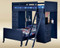 Navy Blue Twin Loft Bed with Desk Chest | Space Saving Bunk with Desk and Storage