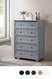 Dillon Bead Board Gray 5-Drawer Chest