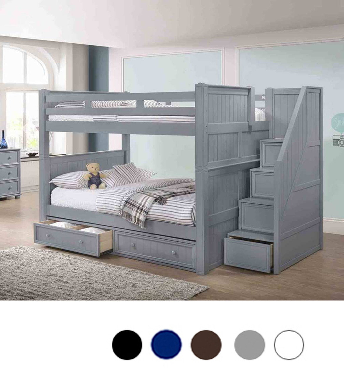bunk beds with lots of storage
