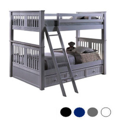 Gary Detachable Full Bunk in Gray with Optional Trundle
