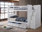 Dillon White Twin Bunk with Stairway Storage