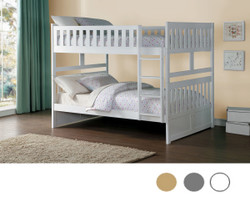 white full size bunk beds