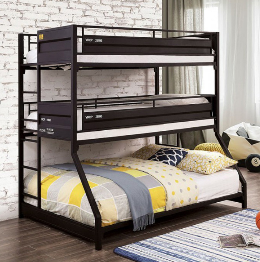 three person bunk bed