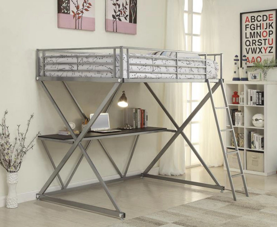 full workstation loft bed