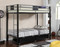 Clifton Black Silver Twin Bunk  | Furniture of America BK1021 with Drawers