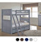 Dillon Extra Long Twin Bunk Bed in Gray