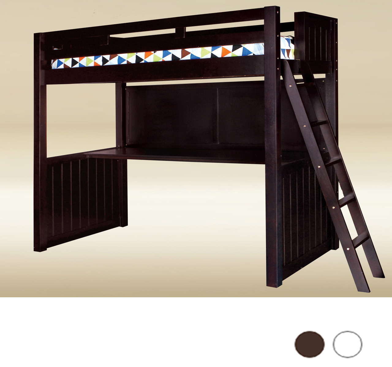 Newcastle Twin Loft Bed With Desk Top Underneath
