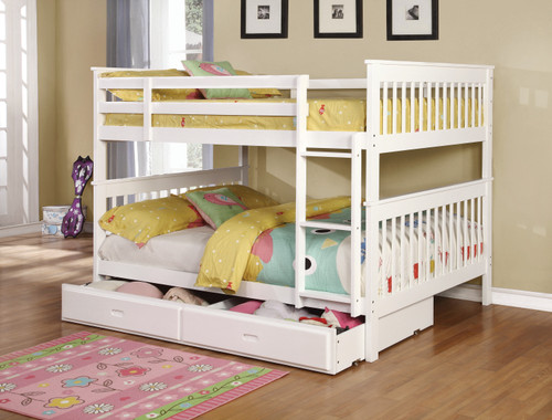 Katella Bunk in White with Optional Trundle