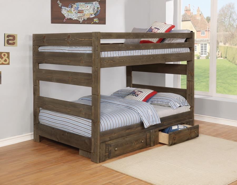 Double over Double Bunk Bed, Solid Wood