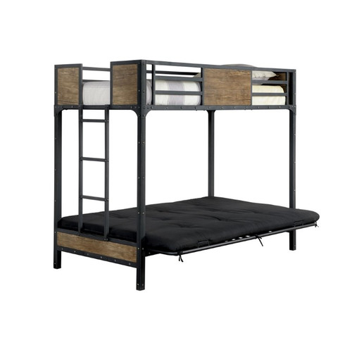 Industrial Style Metal Futon Bunk Bed