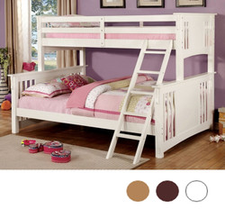 Dark White Long Twin Over Queen Bunk | Timeless Style