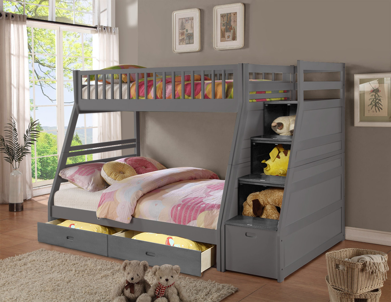 dakota twin over double bunk bed