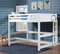 Dillon Queen High Loft Bed with Straight Ladder on End