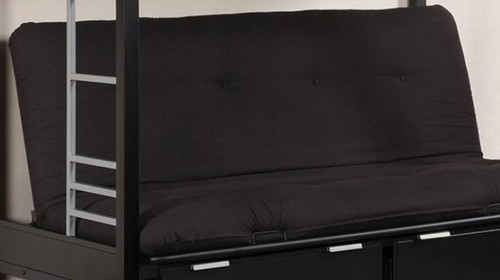 Plosh 6" Black Futon Pad Mattress by Furniture of America | Futon Mattress Pad