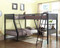Miles Black Steel Twin Twin Full Loft Bunk Bed| Corner Sleeper Bunk for 3