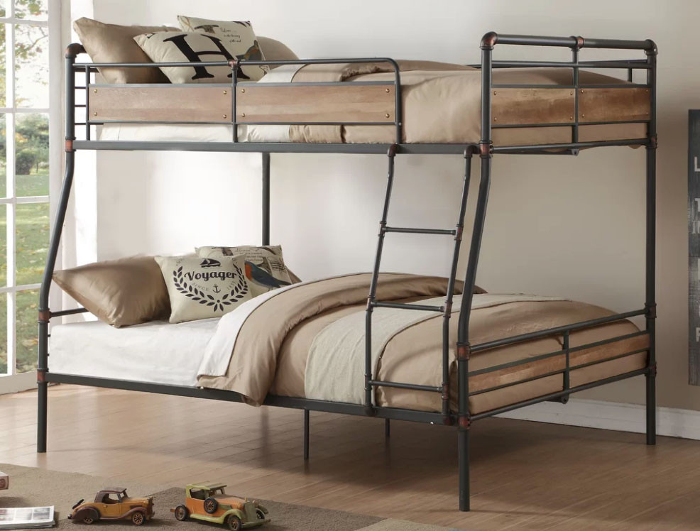 Pipe Like Sandy Black Xl Full Over Queen Metal Bunk Bed 