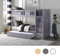  Charlton Twin over Twin Bunk with Stairs in Gray Finish - Shown with Optional Trundle
