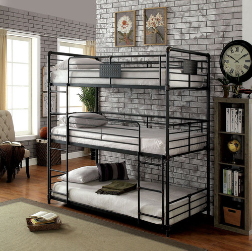 Industrial Style Piping Twin Three Decker Bed 