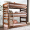 Julian 3-Level Twin Size Bed in Rustic Finish | 3-Tier Bed