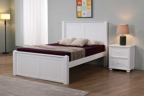 Dillon Bead Board Full Size Bed in White