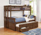 Brentwood Twin XL over Queen Bunk with Trundle in weathered walnut
