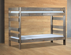 Pine Valley Twin XL Stackable Bunk Bed in Charcoal-walnut