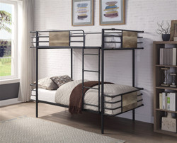 Mitchell Pipe Style Twin Bunk in Gunmetal finish