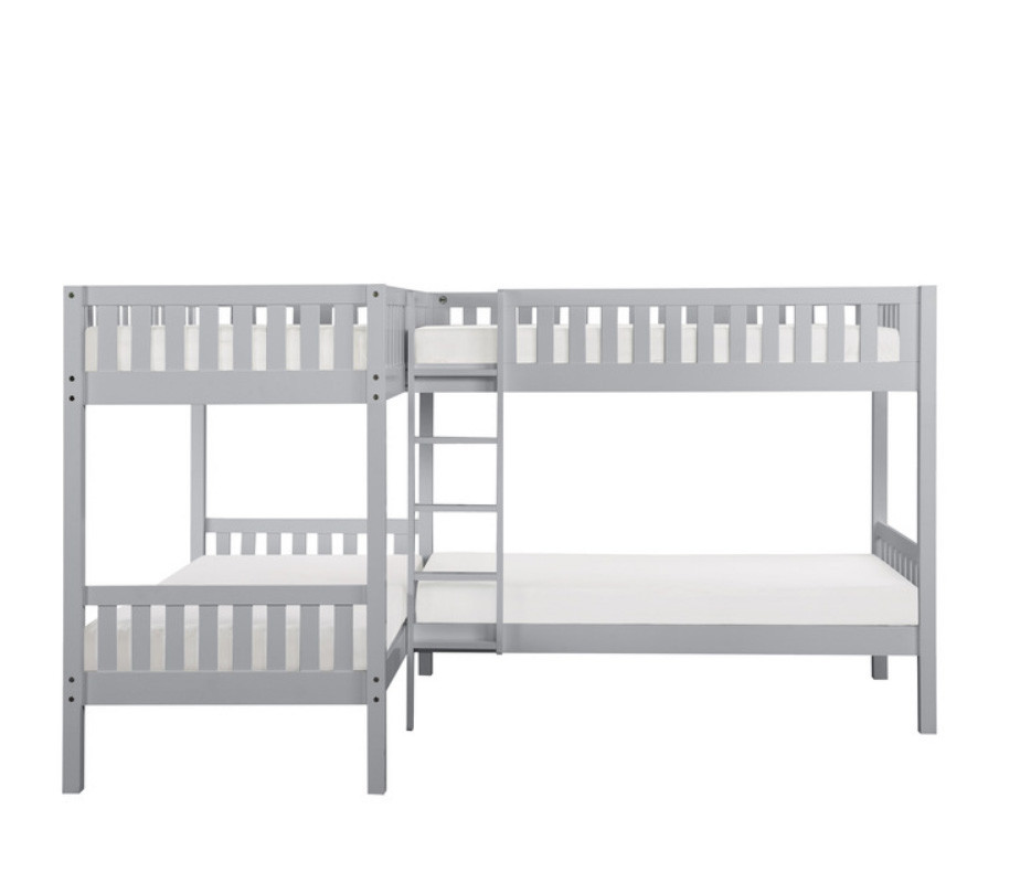 L Shaped Corner Quadruple Glendale Bunk Bed for 4