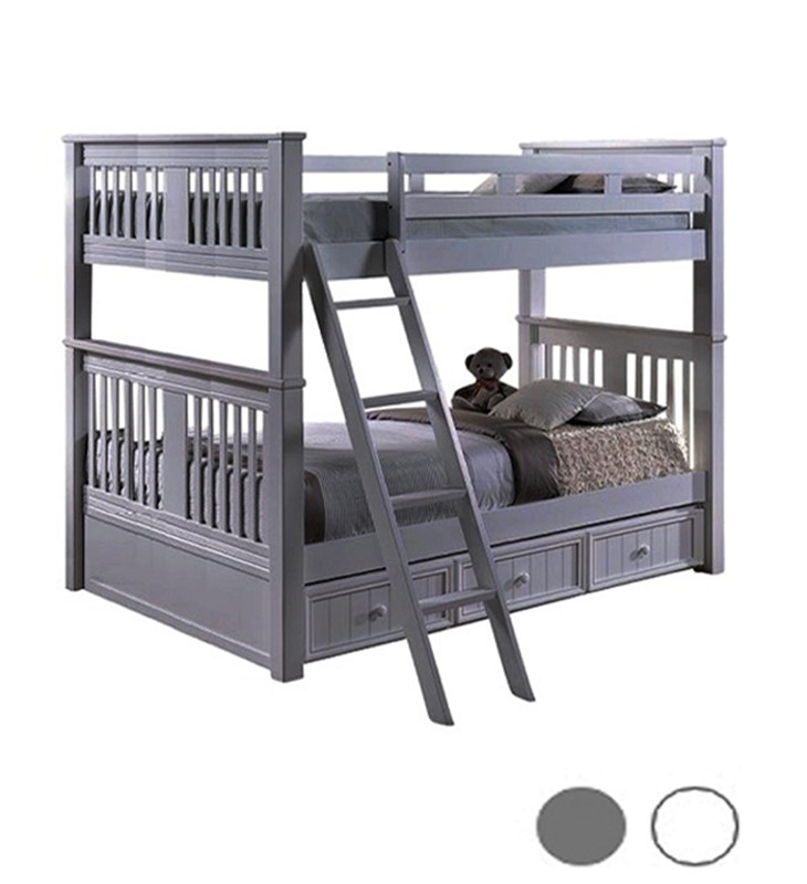Queen Size Bunk Bed with Trundle or Storage, Convertible, Gary