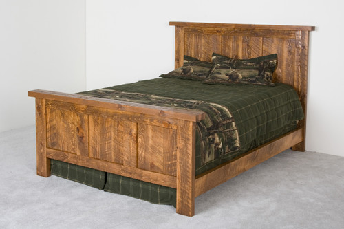 Pioneer Panel Barnwood Bed in Honey Pine