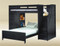 Dillon Twin Loft Frame with Stairs & Storage in Black Finish
