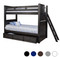 Dillon XL Twin bunk with Side mounted Slanted Ladder Black