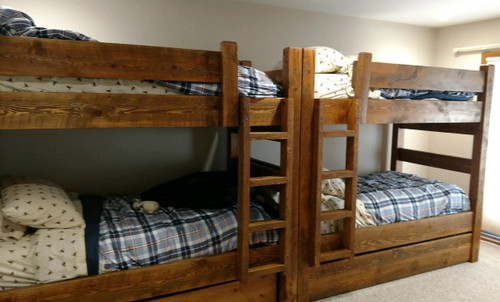  Lodge Quadruple Barnwood Bunk Bed