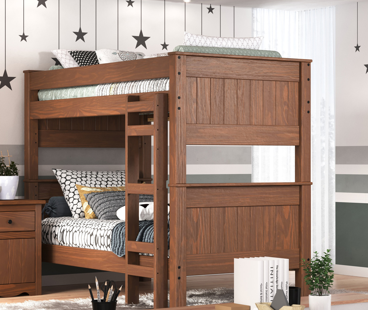 Wood twin hot sale bunk beds