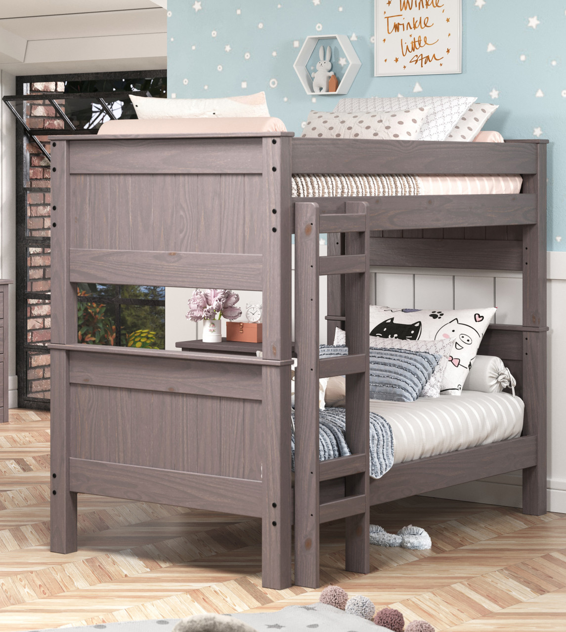 Pine Lake Twin XL Solid Wood Bunk Bed Cottage Style