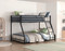 Ethan Metal Twin over Full Low Bunk in black finish