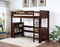 Twin XL Loft Bed with Desk & Bookcase 