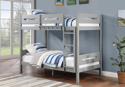 Twin Bunk Bed in Gray
