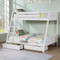 Twin over Full Bunk Bed with Drawers in White
