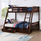 Twin over Full Bunk Bed with Drawers in Espresso