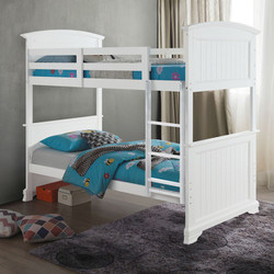 Plank Twin Bunk Bed in White