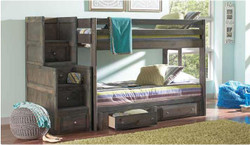 Full Bunk bed with Storage Stairs