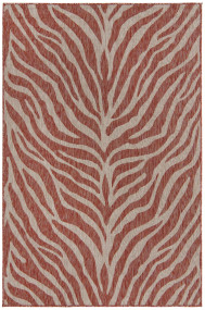 Safari Rust Zebra Outdoor Rug